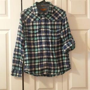 Long or 3/4 sleeve women's flannel size M